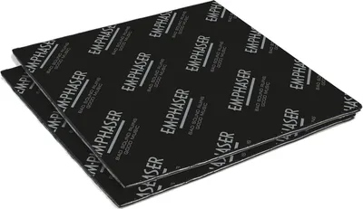 Produktbild von Dämmmatte Alubutyl Akustikschaum selbstklebend wasserabweisend 20x20 cm 4,5 cm dick 2 Stück ESP-DM2