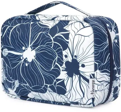 Immagine prodotto di Set da bagno per donna - Set da bagno da appendere, set da bagno per donna e uomo, trousse - Borsa da toilette (blu)