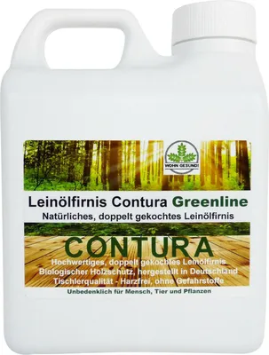 Produktbild von 1Liter - Contura Premium Natur Holzschutz Leinöl Holzöl Leinölfirnis Holz Möbel