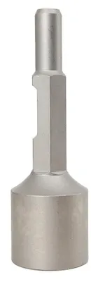 Produktbild von Pfostentreiber - Abbruchhammer/Presslufthammer-Aufsatz 65A - Für Zaunpfähle & Rohre - Star Picket Driver - 51×69×200 mm - Silbergrau