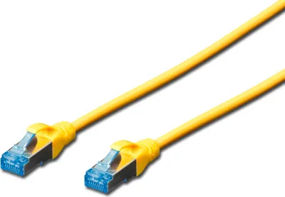 Produktbild von Digitus CAT 5e SF/UTP Patchkabel, 0,5 m, Cat5e, SF/UTP (S-FTP), Gelb