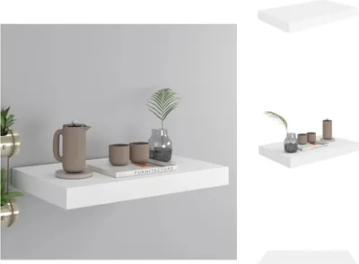Image de vidaXL Étagère suspendue Blanc 40x23x3,8 cm MDF - Étagères murales
