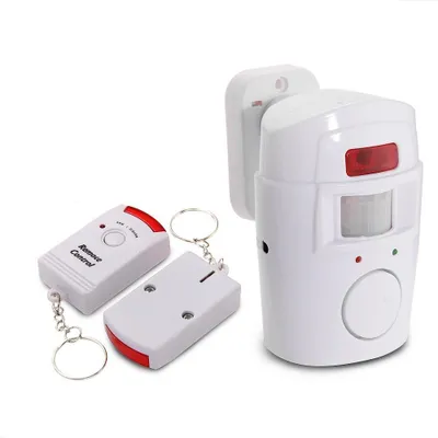 Immagine prodotto di Sirena di allarme wireless con sensore PIR a infrarossi e 2 telecomandi