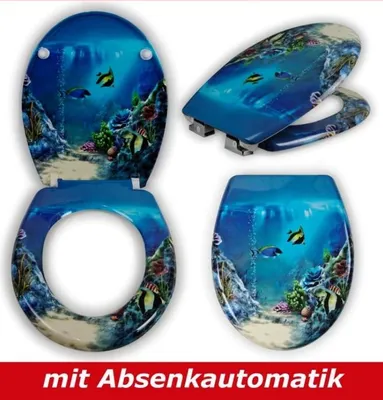 Produktbild von Toilettensitz  Toilettendeckel Klodeckel Wc Sitz mit Absenkautomatik Aquarium