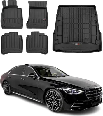 Produktbild von OMAC Fußmatten & Kofferraumwanne Set für Mercedes S Klasse W222 2013-2020 Gummi