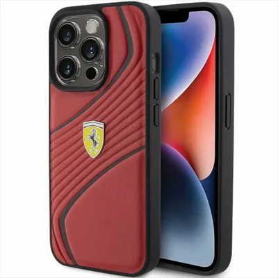 Produktbild von Ferrari Apple iPhone 15 Pro Schutzhülle Case Cover Etuis Twist Metal Logo Rot