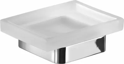 Image de Sapho Gedy Samoa - Porte-savon avec support, verre dépoli/chrome A81113