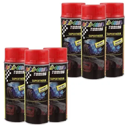 Zdjęcie produktu dla Supertherm red 300°C 6x 400 ml. - żaroodporna farba w sprayu