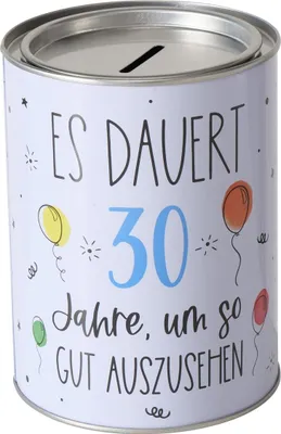 Produktbild von Spardose Es Dauert 30 Jahre, Um So Gut Auszusehen 14 x 10 cm