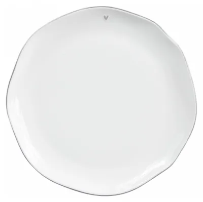 Produktbild von Speiseteller, Essteller KLEINES HERZ grau D. 27cm Keramik Bastion Collections
