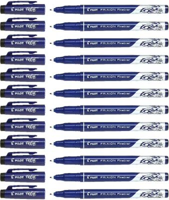 Image de Pilot Frixion Fineliner - Set de 12 pièces noir