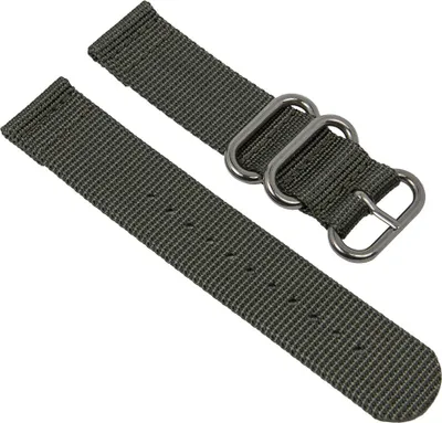 Produktbild von Uhrenarmband Textil grau Metallschlaufen Minott 28231S, Stegbreite:22mm