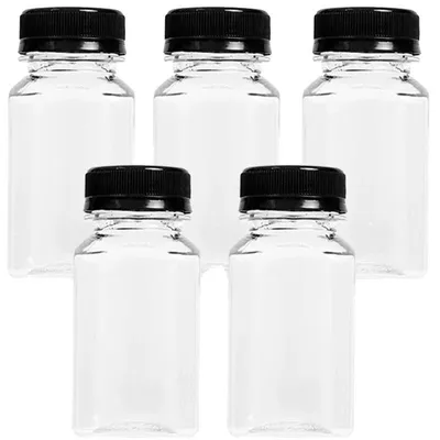 Immagine prodotto di Bottiglie per la conservazione, plastica riutilizzabile, tappo a vite, 500 ml - 5 pezzi