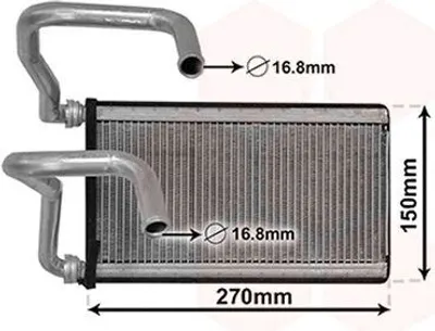 Image de VAN WEZEL 21006070 Échangeur thermique Chauffage intérieur Radiateur pour JEEP WRANGLER III (JK)