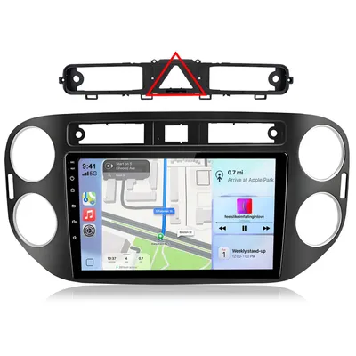 Obrázok produktu pre Hexinex – autorádio pre Volkswagen Tiguan 5N (2007-2016) s GPS navigáciou, 4+64 GB pamäťou, CarPlay, Android 15, RDS, Wi-Fi, ovládaním na volante (SWC) a Bluetooth 5.0, s FM a DSP
