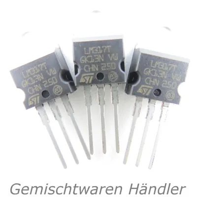 Imagen del producto de 3 reguladores de voltaje ajustables LM317T, de voltaje variable, 1.2-37V / LM317