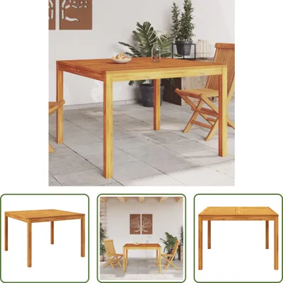 Produktbild von The Living Store Garten-Esstisch 110x110x75 cm Massivholz Akazie