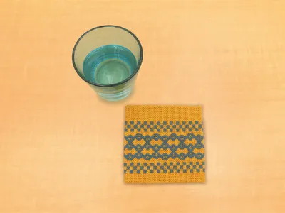Produktbild von Olympus Kogin "Coaster Musterd" Stichzählerset, 10x10cm, original aus Japan