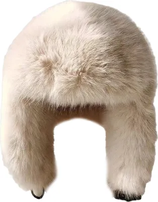 Produktbild von Plüsch Lei Feng Mütze Einfarbig Damen Wintermütze Thermo-Mütze aus Kunstfuchsfell mit langem Ohrenschutz-Beige