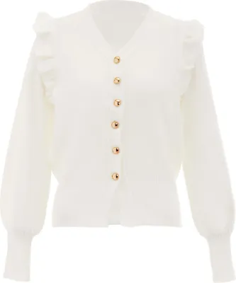 Image de Gilet en tricot pour femmes MALUBA - Blanc, taille XS/S