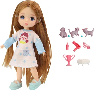 Obrázok produktu pre Bábika s mačkou 12,5 cm