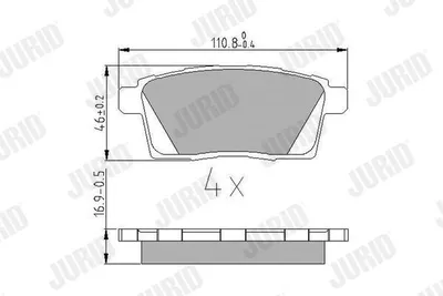 Produktbild von JURID Bremsbeläge Satz Hinten für MAZDA CX-7 (ER) 572644J