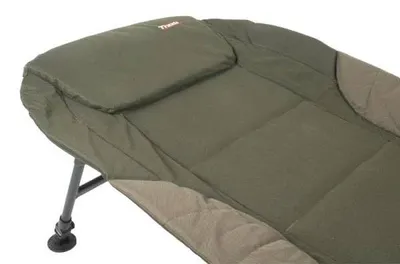 Produktbild von Traxis Flat-Bed Camping Bett - faltbar - Liegebett - Feldbett - Fischerbett - verstellbar - Karpfenliege - Bettstuhl - Grün