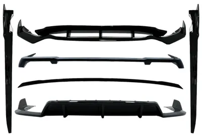 Produktbild von Aero Bodykit für BMW X5 G05 2018-2022 M-Tech Black Knight Design Glänzend schwarz.