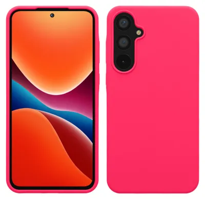 Produktbild von kwmobile Handyhülle für Samsung Galaxy A55 5G Hülle - Case Silikon - Kabelloses Laden - Schutzhülle Cover in Neon Pink