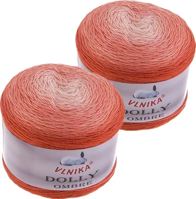 Produktbild von 2 x 250g Dolly Ombre Farbverlaufsgarn Bobbel Strickgarn Häkelwolle Acrylgarn
