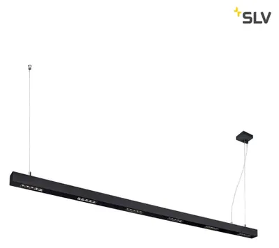 Image de SLV Q-Line LED Lampe suspendue 2m Noir 4000K SLV 1000936