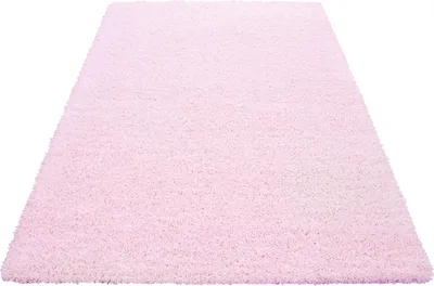 Produktbild von Teppich Wohnzimmer Hochflor Rosa 300x400 Rechteck Unicolor - Einfarbig aus Polypropylen
