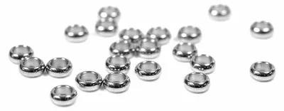 Produktbild von Vintageparts Zwischenperlen 304 Edelstahl silberfarben rund 4 mm für Ketten und Armbänder, 10 Stück
