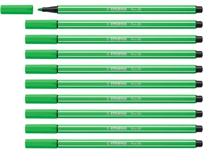 Produktbild von STABILO Premium-Filzstift - Pen 68 - 10er Pack - laubgrün