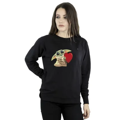 Produktbild von Star Wars - "The Mandalorian The Kids With Heart" Sweatshirt für Damen BI39368 (XXL) (Schwarz)