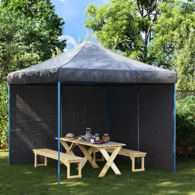 Productafbeelding van Maison Exclusive - Partytent zijwanden, 2 stuks met rits, PE, antraciet