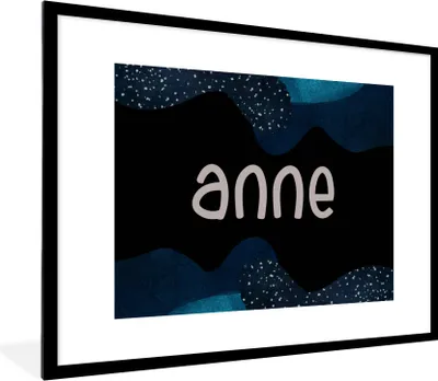 Produktbild von MuchoWow® Gerahmtes Poster Anne - Pastell - Mädchen 80x60 cm - Poster mit Schwarzem Bilderrahmen Wandposter Rahmen Foto Bilder - Schlafzimmer-Dekorationen - Fotoposter