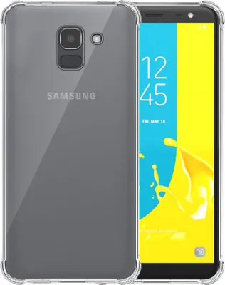 Produktbild von Smartphonica Telefon Fall geeignet für Samsung Galaxy J6 Transparent Shockproof - Shockproof TPU SIlicone Backcover Case mit Bumper Transparent