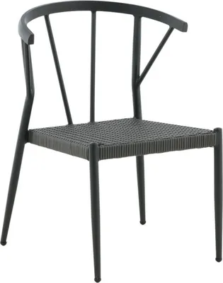 Image de Stina Chaise de jardin empilable, noir.
