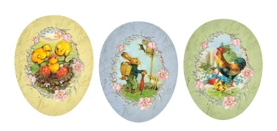 Produktbild von Original Nestler 3er Set Ostereier Sammler Ei 12cm Osterglück Füllei handmade Deko Geschenkverpackung Nostalgie