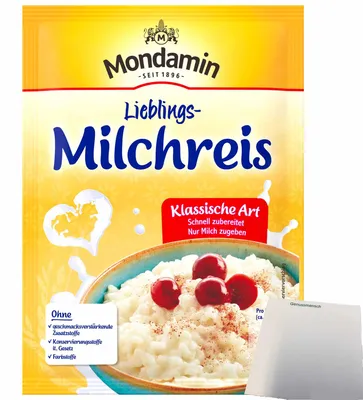 Produktbild von Mondamin Milchreis klassische Art (125g Packung) + usy Block