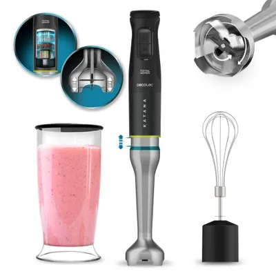 Produktbild von Cecotec 03973, Pürierstab, 1500 W, Schwarz, Edelstahl