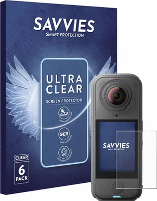 Produktbild von 6x Für Insta360 X4 Air Schutzfolie Savvies Displayschutz Display Schutz Folie Klar Transparent