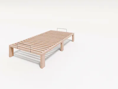 Produktbild von Gigapur G56 Holzbett 100x200 cm Kiefer Natur Massivbett mit Lattenrost