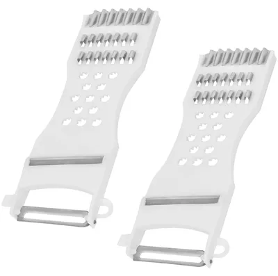 Produktbild von Gemüseschäler und Spargelschäler - 2 Stück Set aus Edelstahl - Multifunktionaler Sparschäler für Kartoffeln und Gemüse
