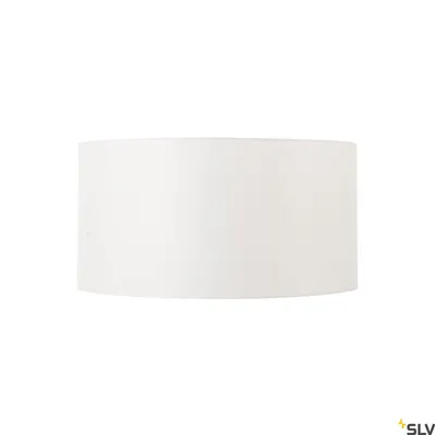A white lampshade on a white background.