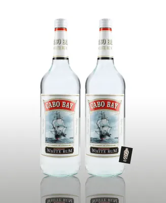 Produktbild von Cabo Bay 2er-Set Superior White Rum 2x1L ( 37,5% vol.) inkl. Mixcompany Postkarte- [Enthält Sulfite]