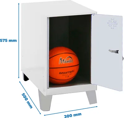 Produktbild von Simonrack Spind SIMONLOCKER DISM grau, weiß 8425437119828, 1 Schließfach 30,0 x 50,0 x 57,5 cm
