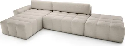 Produktbild von FEDVE Ecksofa Eckcouch Liptitz La L Form Sofa mit Schlaffunktion Bettkästen Couch Sofagarnitur Seite Links Beige (Anthology 02)
