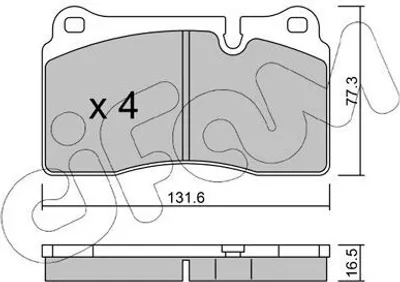 Produktbild von CIFAM Bremsbeläge Satz Vorne Bremsklötze für LAND ROVER Range Rover Sport (L320) 822-695-0
